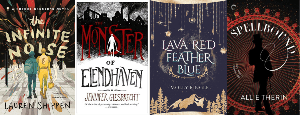Infinite Noise, Monster of Elendhaven, Lava Red Feather Blue, Spellbound Elendhaven, Lava Red Feather Blue, Spellbound