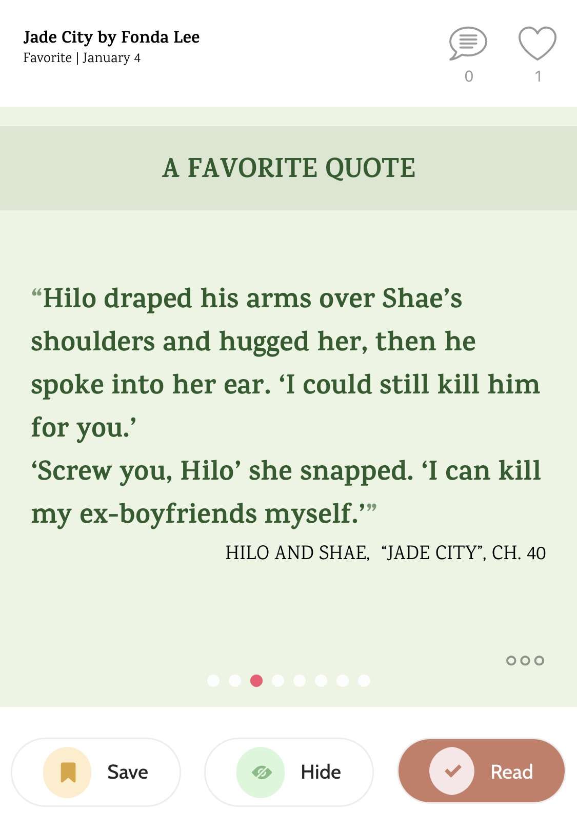 Image of Readerly Gist Favorite Quote Panel