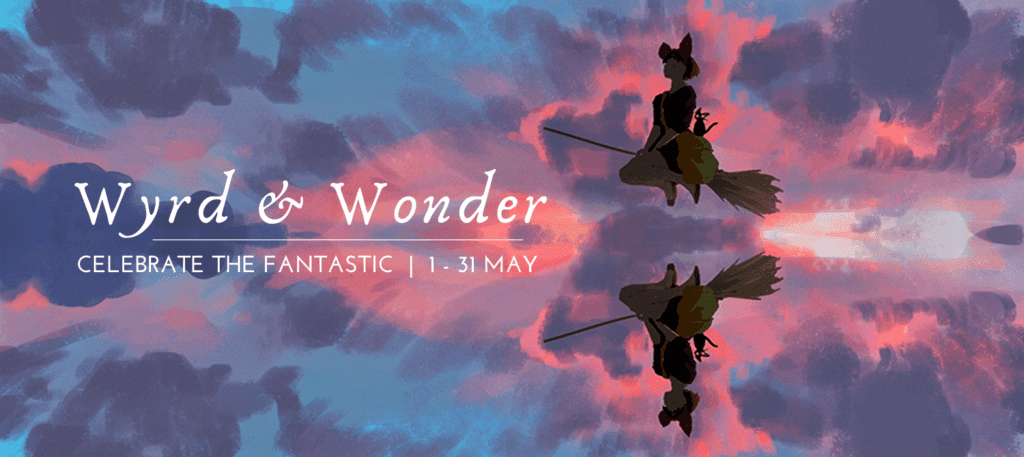 Wyrd and Wonder flying witch banner