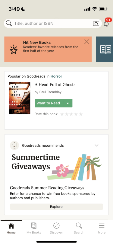 Image of The StoryGraph home page
