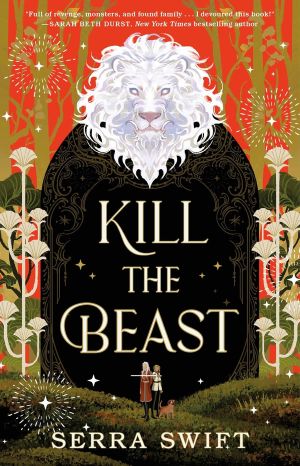 Cover image of Kill the Beast by Serra Swift featuring a white haired lion-faced man wearing a dark cloak with an orange background.